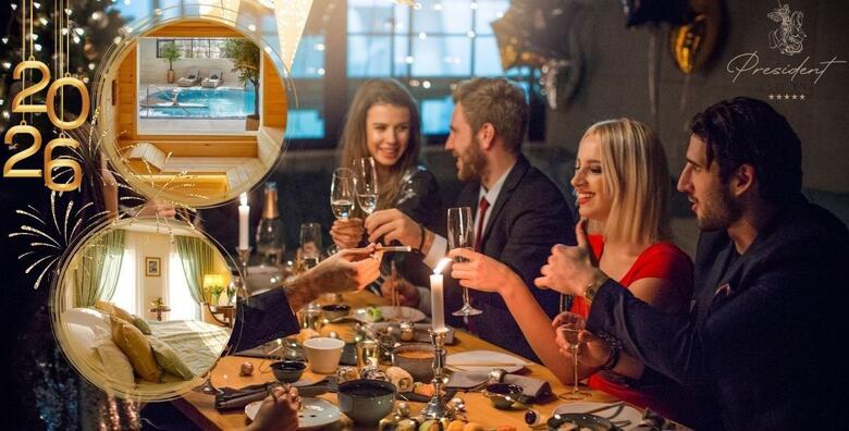 NOVA GODINA u Hotelu President 5* - wellness i spa opuštanje uz 2 ili 3 noćenja s polupansionom za 2 osobe i 1 dijete uz korištenje bazena, jacuzzija i sauna