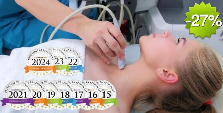 Ultrazvuk vrata sa štitnjačom u Specijalističkoj ordinaciji obiteljske medicine dr. Davor Mlikotić proglašenog Najdoktorom već 10. godinu zaredom