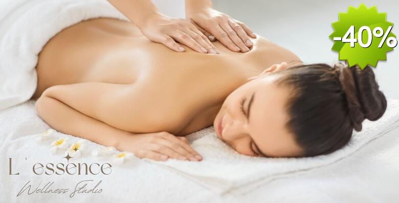 Uživajte u blagodatima švedske masaže u trajanju 50 minuta za opuštene mišiće, bolji san i obnovljenu energiju u Wellness studiju L 'essence