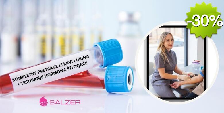 VELIKA GORICA, Kompletne pretrage iz krvi i urina + testiranje hormona štitnjače! Kontrolirajte bitne vrijednosti za zdravlje u Poliklinici Salzer