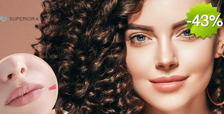 Povećajte svoje usne ili uklonite nazobilazne bore i pomladite se u trenu uz 1 ml hijalurona Restylane ili Juvéderm u Poliklinici Superiora