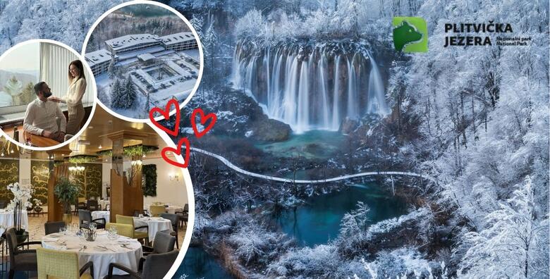 Dan zaljubljenih na Plitvičkim jezerima - 2 noćenja s polupansionom za dvoje uz romantičnu večeru u 4 slijeda i korištenje SPA zone u Hotelu Jezero 3*