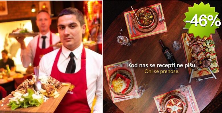 Makedonski restoran Sv. Nikola - uživajte u ponudi za 4 osobe uz platu Aleksandrov mač, tavu Nikola, tavče gravče, sezonsku salatu i domaci kruh