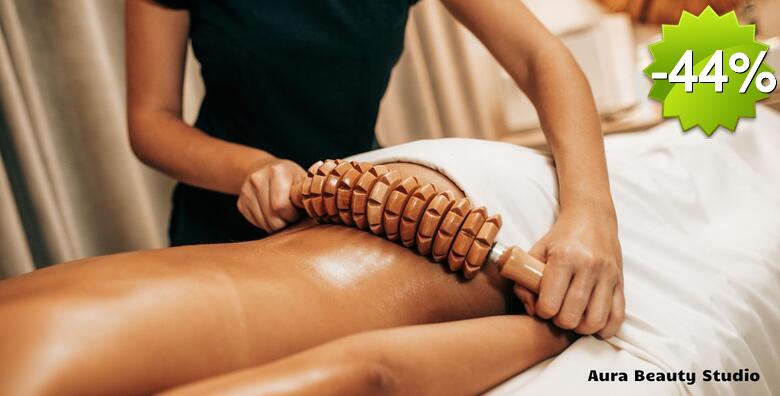 5 anticelulitnih masaža - tretman usmjeren na razbijanje masnih naslaga  i poboljšanje tonusa kože u novootvorenom Aura Beauty Studiju