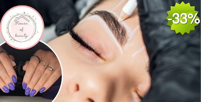 Paket usluga: trajni lak, maska za ruke i brow lift ili bojanje obrva u salonu House of Beauty by Gabriela