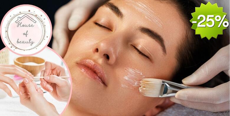 Paket usluga: manikura, parafinska kupka za ruke, tretman za lice V Roll aparatom (face fitness) i njegujuća maska za liceu salonu House of Beauty by Gabriela