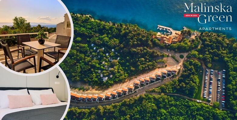 PROLJEĆE NA OTOKU KRKU - 2 noćenja za do 4 odrasle osobe u modernim Malinska Green Apartments 4* tik do mora uz uključeno završno čišćenje