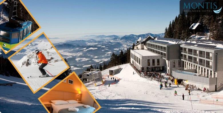 SKIJANJE U SLOVENIJI - 2 noćenja s polupansionom za dvoje + gratis paket za 1 dijete u Wellness Hotelu Montis 4* uz skijaške karte i wellness