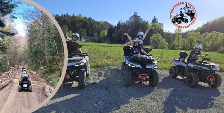QUAD adrenalinska tura po nezaboravnim krajolicima Trakošćana za 2 osobe uz uključenu opremu i vodiča u organizaciji Trakošćan Adventure