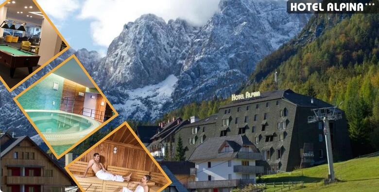 Odmor u Kranjskoj Gori - 2 ili 3 noćenja s doručkom za dvoje + gratis paket za 1 dijete do 5,99 godina uz korištenje SPA centra u Hotelu Alpina 3*