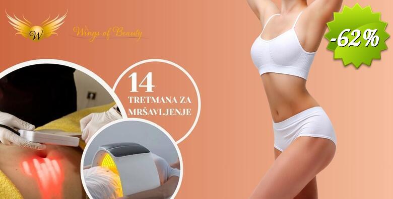 Učvrstite tijelo i samopouzdanje uz paket od 14 TRETMANA MRŠAVLJENJA u kozmetičkom salonu Wings of Beauty