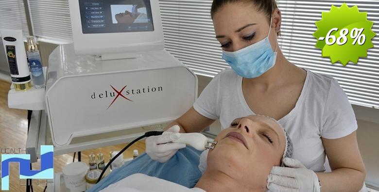 Pomlađivanje lica uz 5u1 vrhunskih tretmana - mikrodermoabrazija, ultrazvuk i radiofrekvencija lica te enzimatski peeling od papaje u salonu Healthy lines