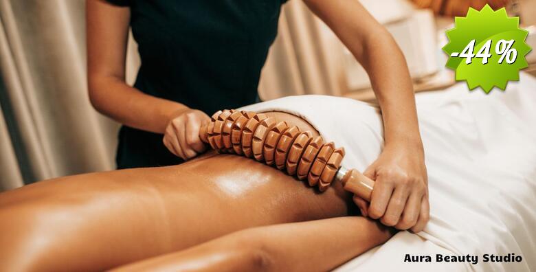 5 anticelulitnih masaža - tretman usmjeren na razbijanje masnih naslaga  i poboljšanje tonusa kože u novootvorenom Aura Beauty Studiju
