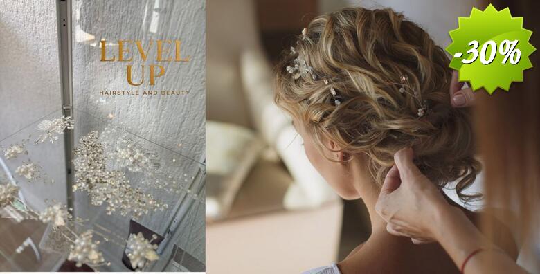 Svečana GLAM frizura za posebne trenutke - zablistajte i istaknite svoj stil i osobnost u frizerskom salonu LEVEL UP