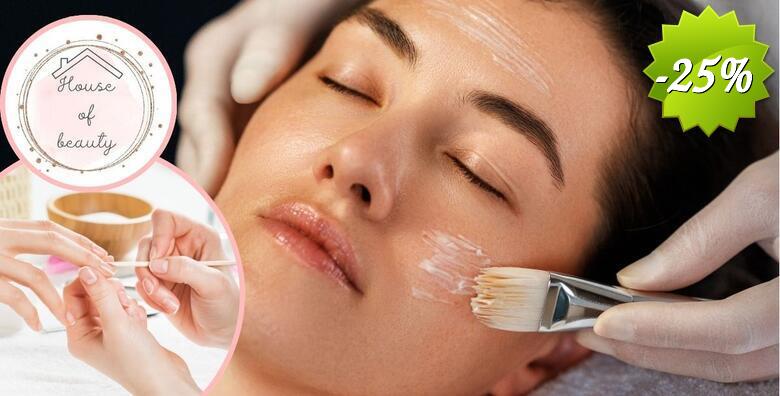 Paket usluga: manikura, parafinska kupka za ruke, tretman za lice V Roll aparatom (face fitness) i njegujuća maska za liceu salonu House of Beauty by Gabriela