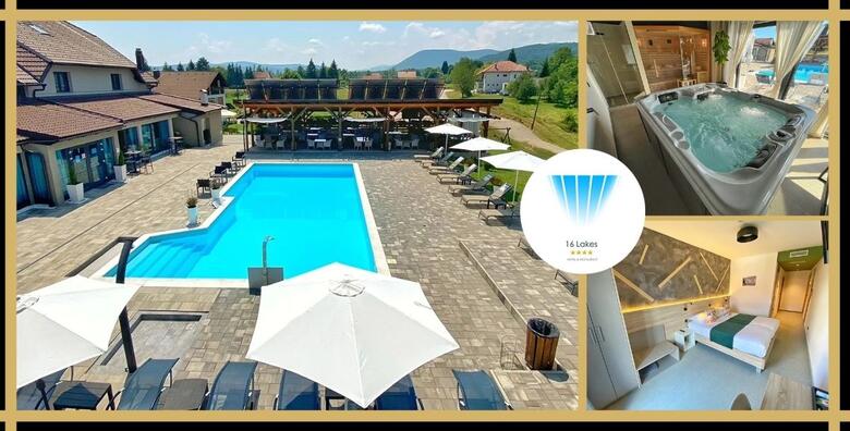Wellness odmor na Plitvičkim jezerima - opuštanje uz 1 ili više noćenja s doručkom za dvoje, privatni wellness paket sa saunom i jacuzzijem u 16 Lakes Hotel 4*