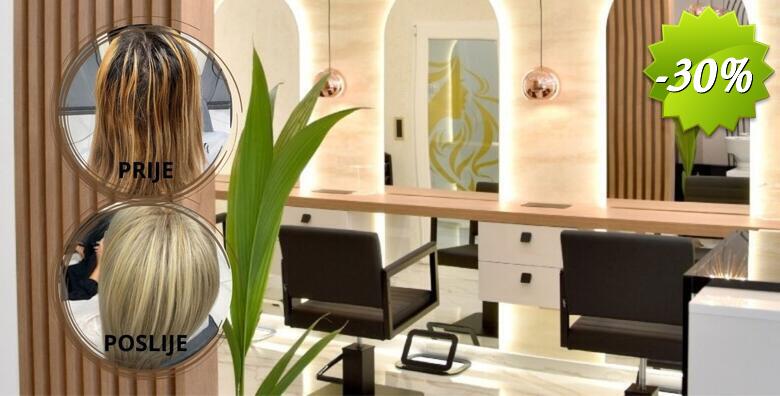 Vrijeme je za novu frizuru! Paket usluga koji uključuje pranje, bojanje cijele dužine ili pramenove, šišanje običnim ili vrućim škarama, njegu te frizuru u Studio ljepote Manuela