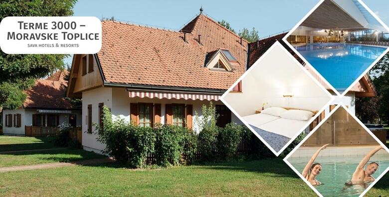Apartmanko naselje Prekmurska vas 4* - 2 noćenja s polupansionom za 2 ili 3 osobe uz korištenje saune i neograničeno kupanje u bazenima hotela Termal i Termi 3000