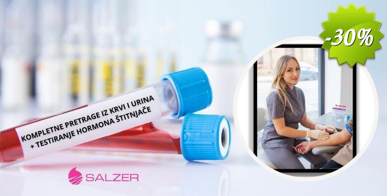 VELIKA GORICA, Kompletne pretrage iz krvi i urina + testiranje hormona štitnjače! Kontrolirajte bitne vrijednosti za zdravlje u Poliklinici Salzer