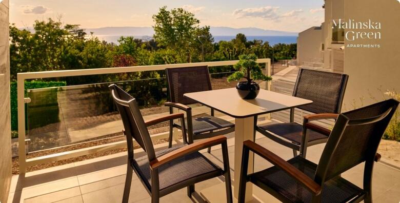 Malinska Green Apartments 4*, Krk - proljeće uz 2 noćenja za do 4 odrasle osobe, tik do mora uz uključeno završno čišćenje