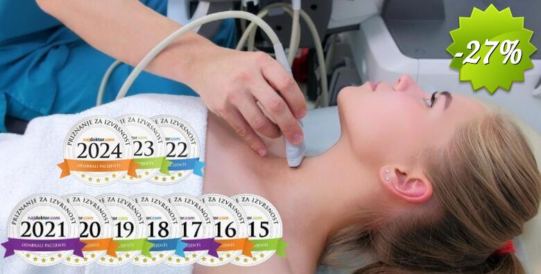 Ultrazvuk vrata sa štitnjačom u Specijalističkoj ordinaciji obiteljske medicine dr. Davor Mlikotić proglašenog Najdoktorom već 10. godinu zaredom