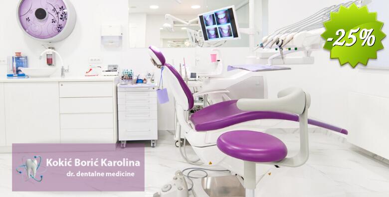Stomatološka ordinacija Kokić Borić Karolina - čišćenje kamenca, poliranje, pjeskarenje, premazivanje Tooth Mousse pastom, pregled i edukacija o oralnoj higijeni