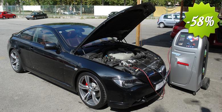 AUTO KLIMA - punjenje auto klime do 500g sa promjenom ulja u kompresoru klime + kompletna dezinfekcija klima sustava ozonom u Auto centru Jimmy
