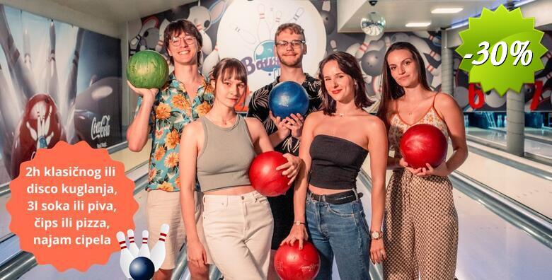 BOWLING - 2 sata klasičnog ili disco kuglanja uz 3l soka ili piva, čips ili pizzu i najam cipela