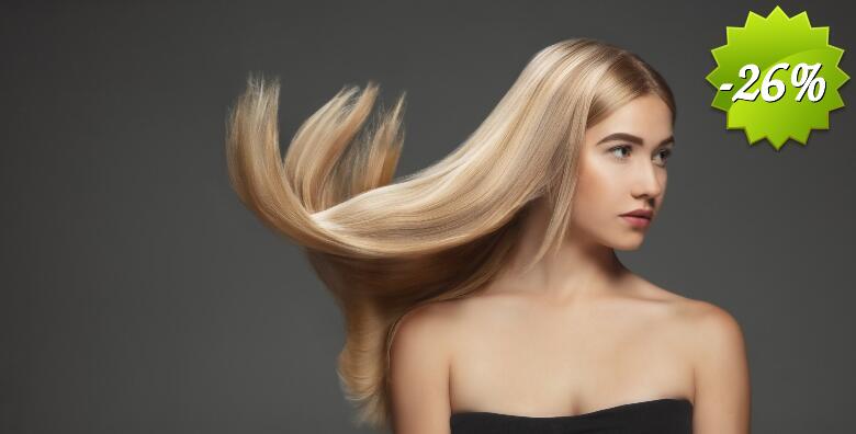HAIR DUSTING - uklanjanje samo oštećenih vrhova + bojanje izrasta ili pramenovi i frizura u Frizerskom salonu Andreja