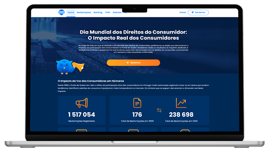 Página dedicada ao Dia Mundial dos Direitos do Consumidor