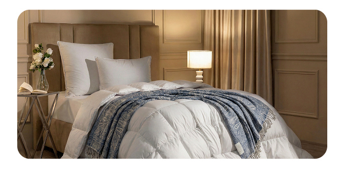 Подушки, одеяла, постельное бельё, шторы, покрывала, пледы