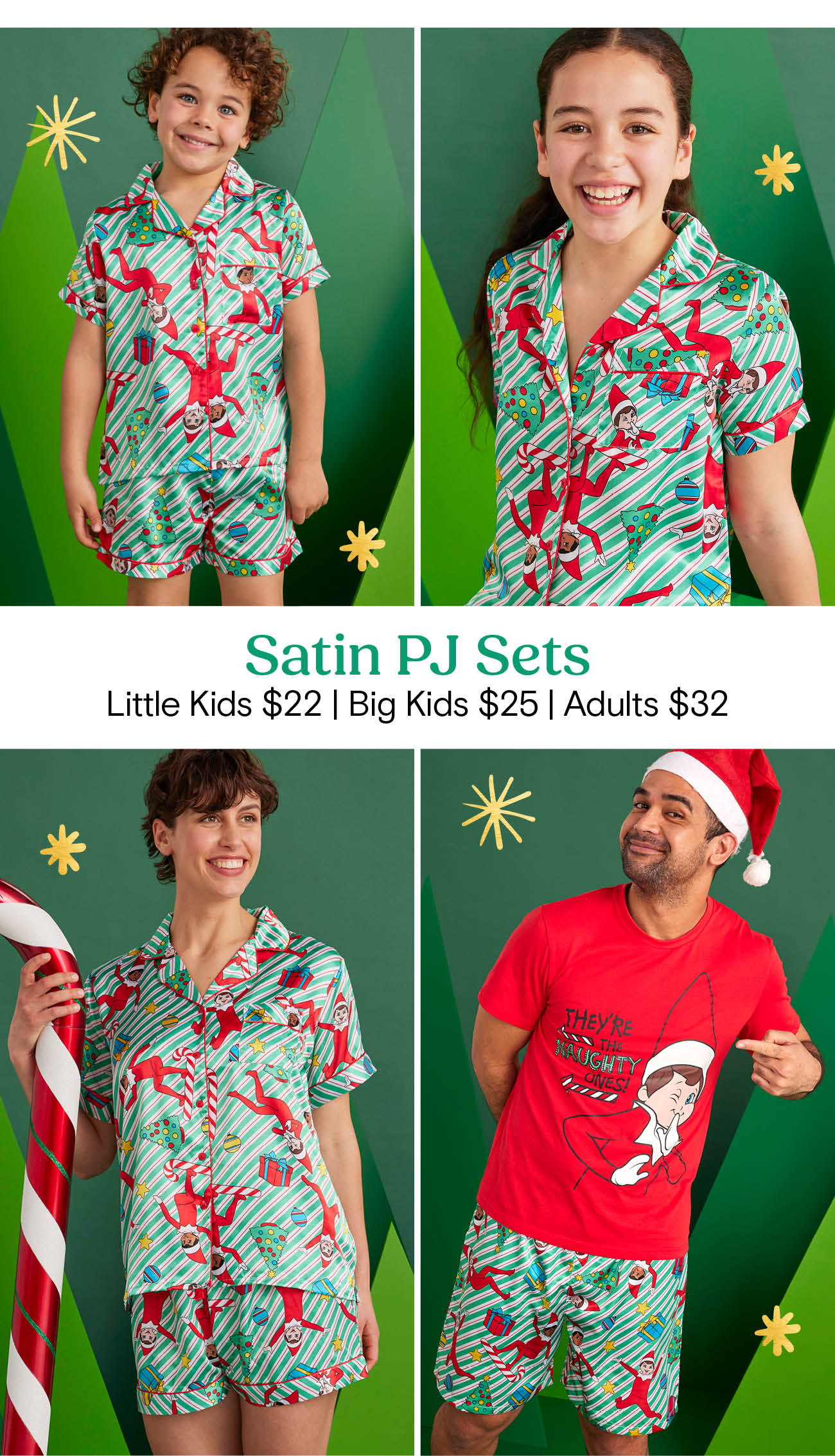 Family Satin PJ Sets