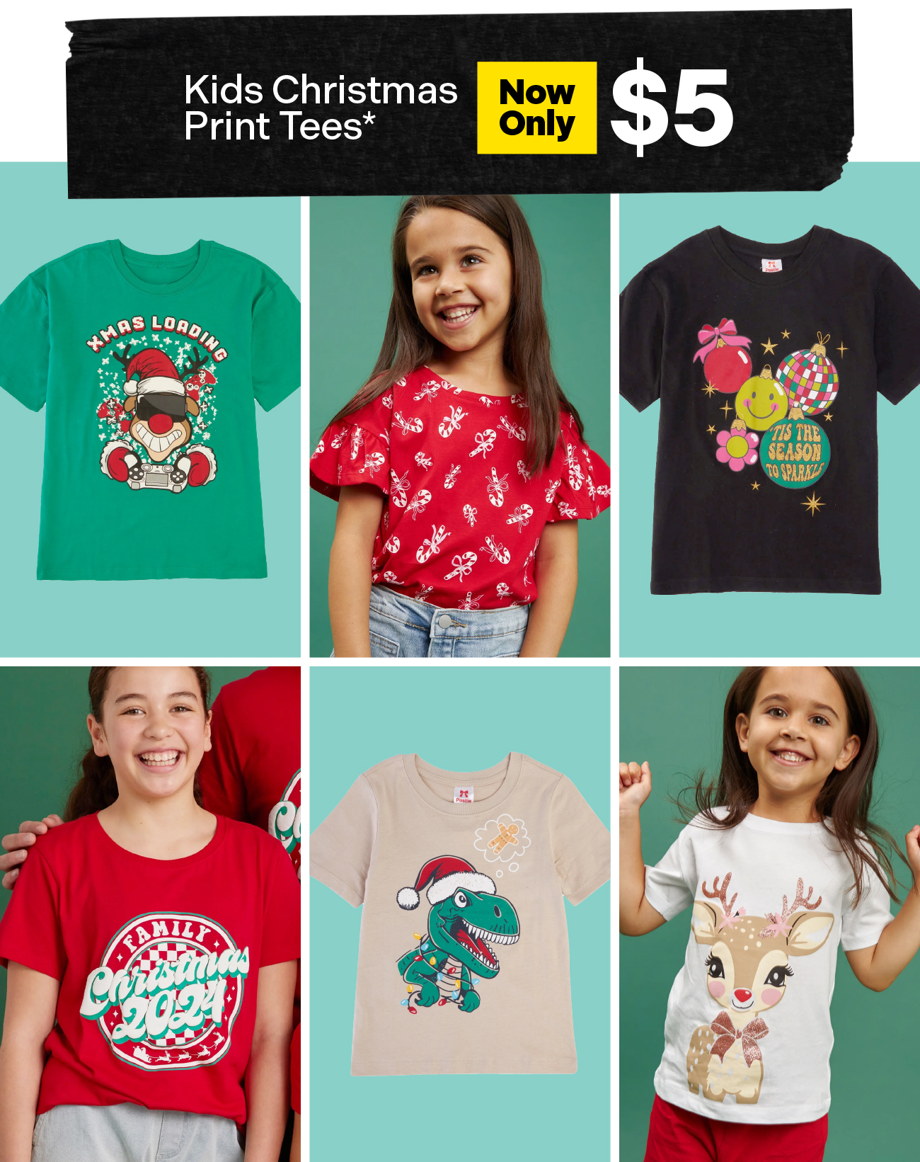 Kids Christmas Tees - now $5