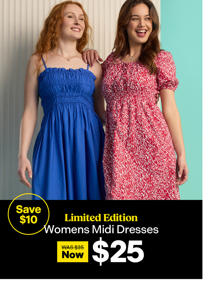 Women' Midi Dresses Now $25