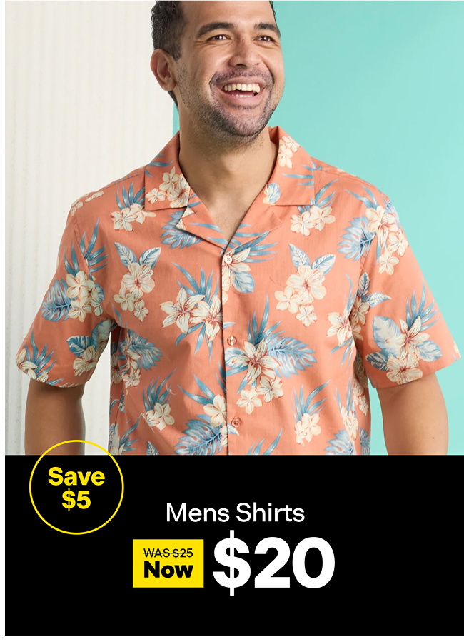 Men's Shirts Now $20