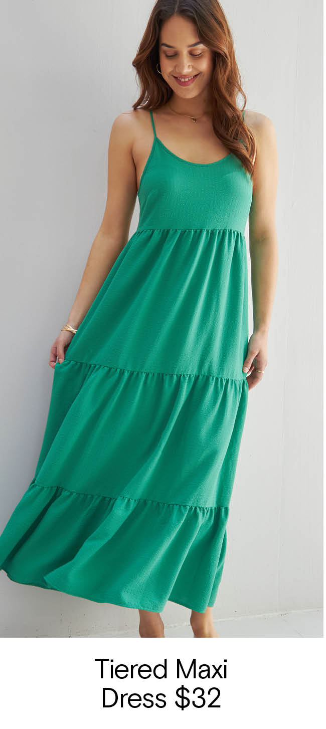 Tiered Maxi Dress $32