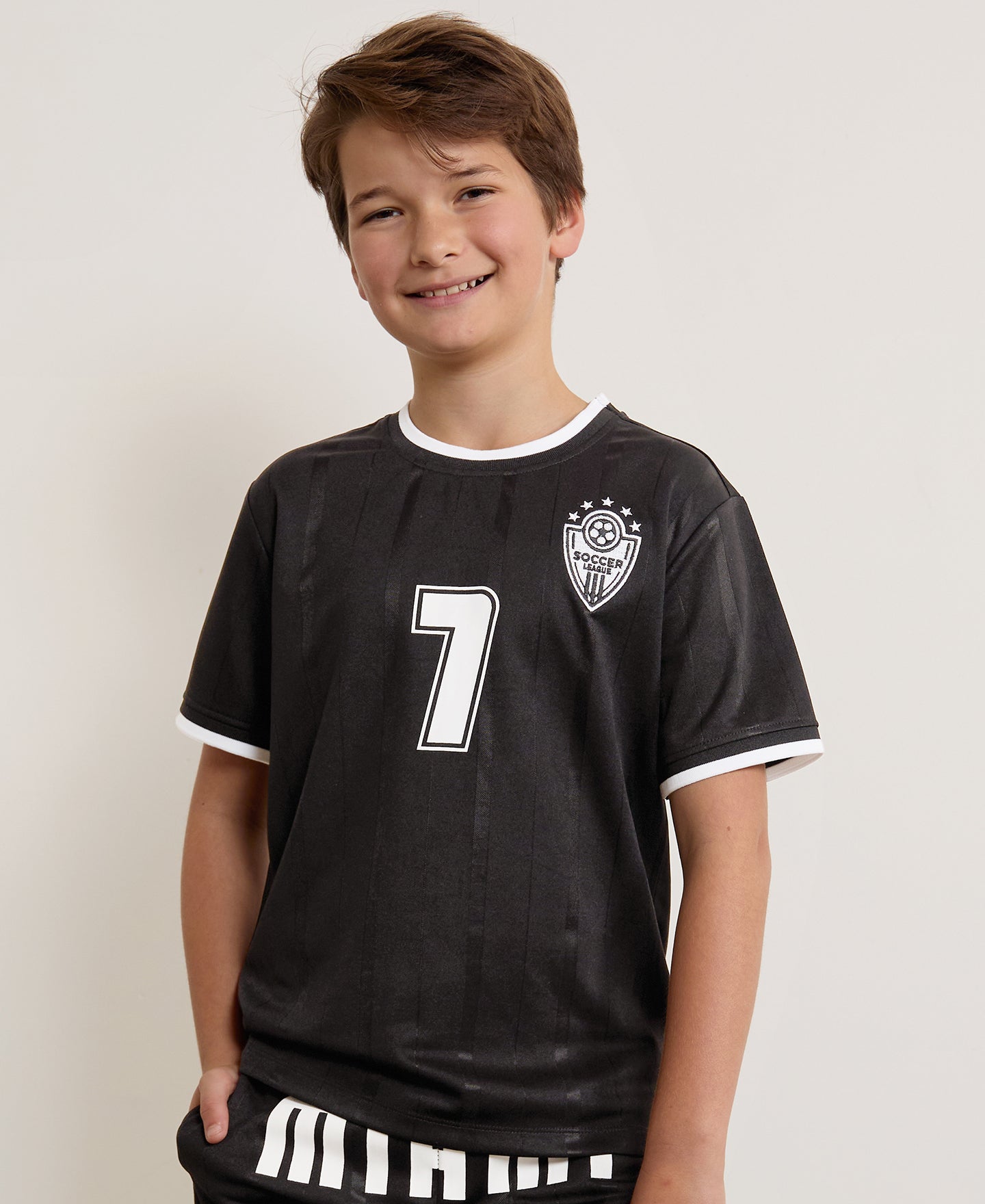 Kids' Sporty Self Stripe Mesh Tee