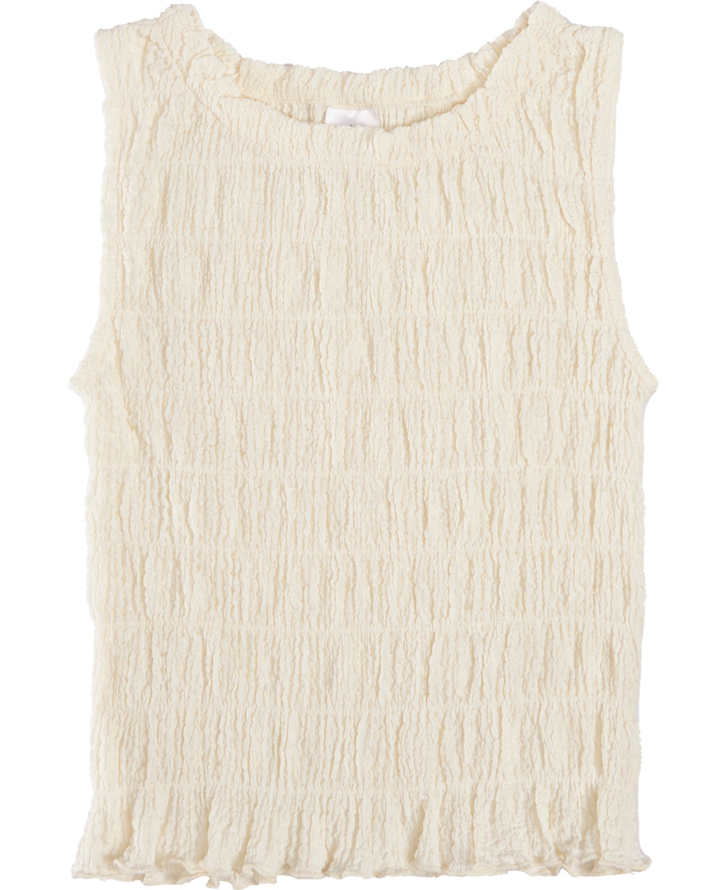 Kids' Sleeveless Crinkle Knit Shirred Top
