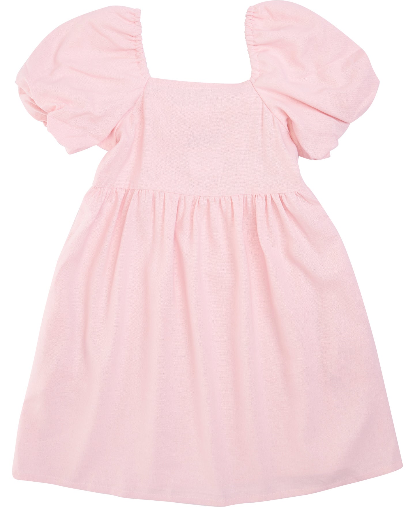 Little Kids' Bubble Sleeve Bow Back Dress