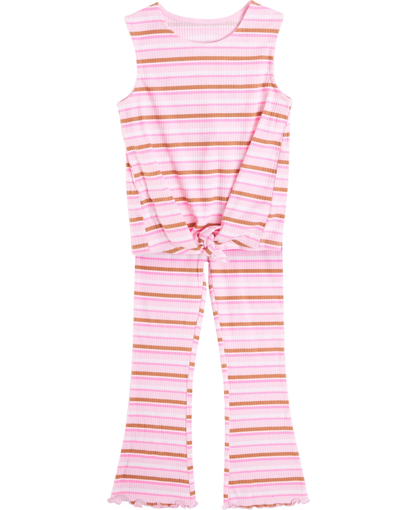 Little Kids' Neon Rib Tank & Flare Set