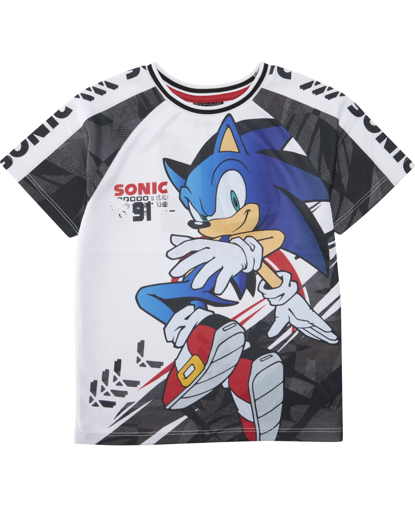 Little Kids' Short Sleeve Sonic Mesh Print Tee