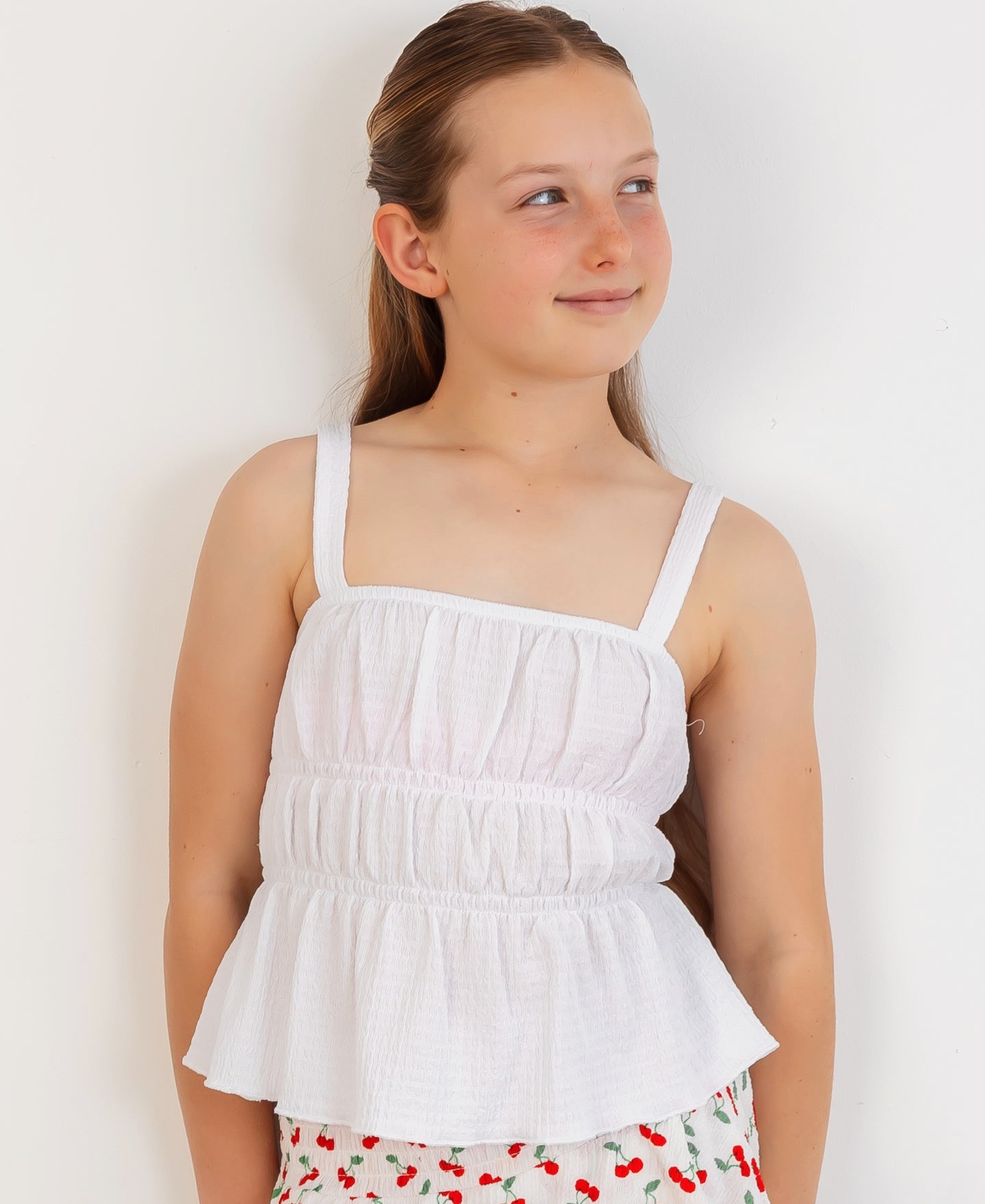 Kids' Sleeveless Crinkle Knit Top
