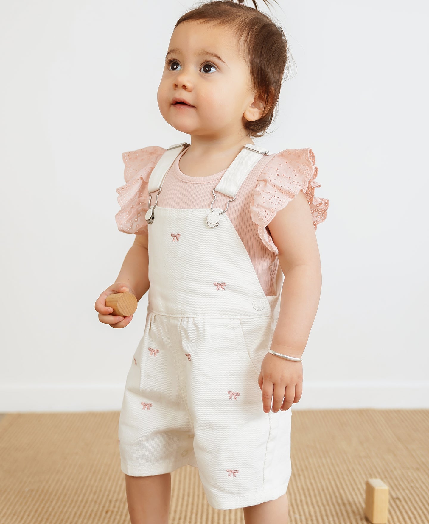 Babies' Embroiderd Denim Shortall