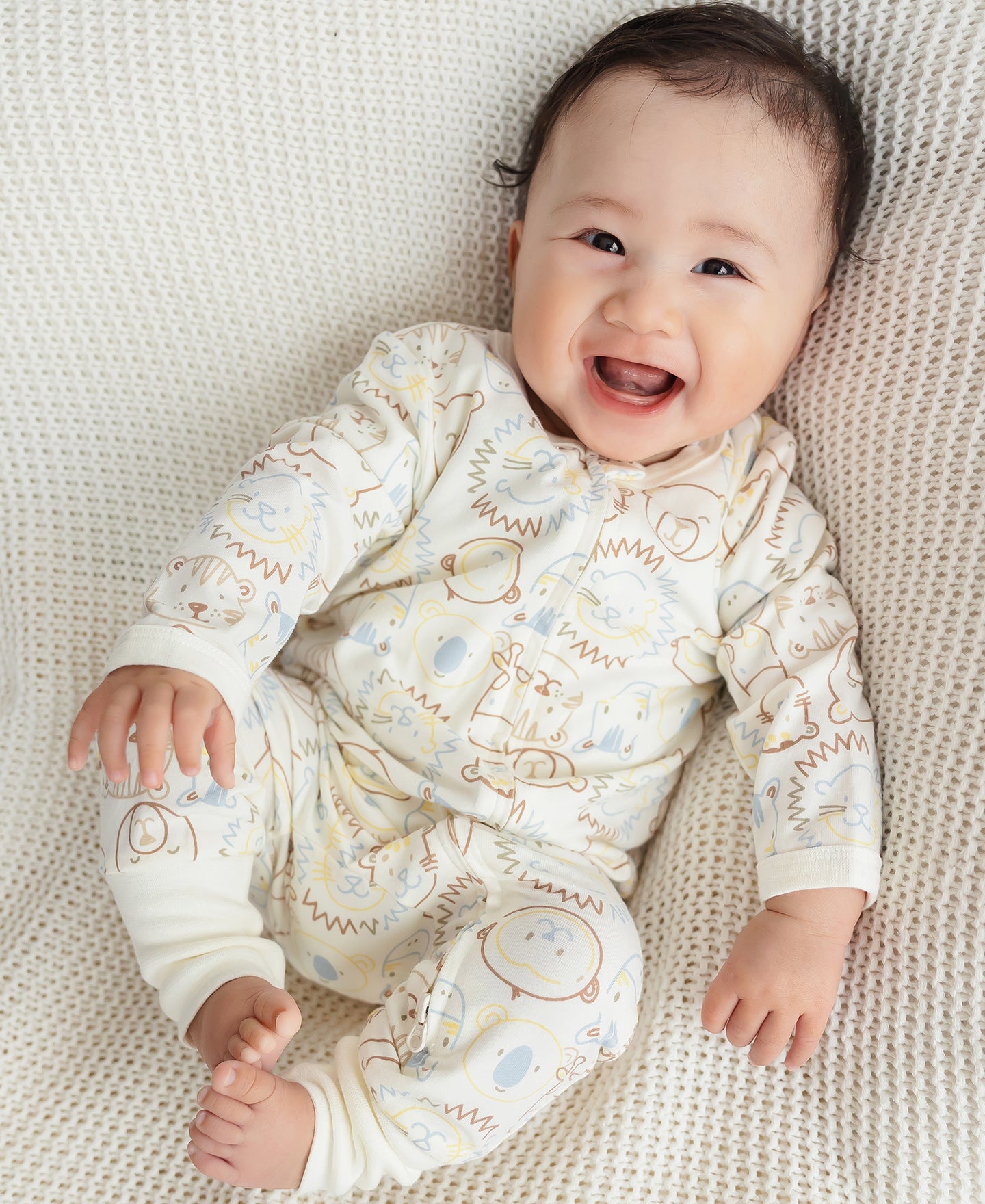 Babies' Footless 2-Way Zip Growsuit