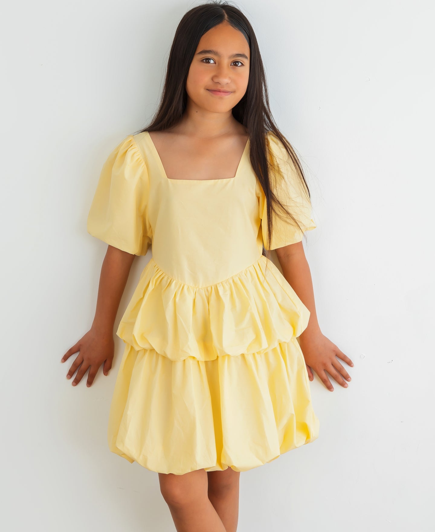 Kids' Short Sleeve Bubble Hem Dress
