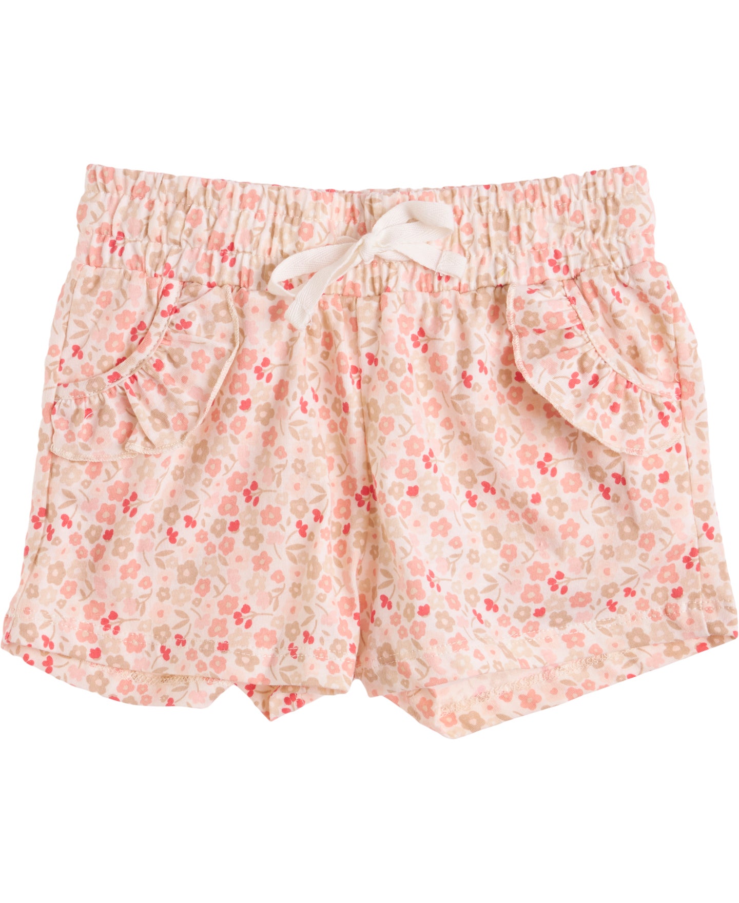 Little Kids' Frill Pocket Print Knit Shorts