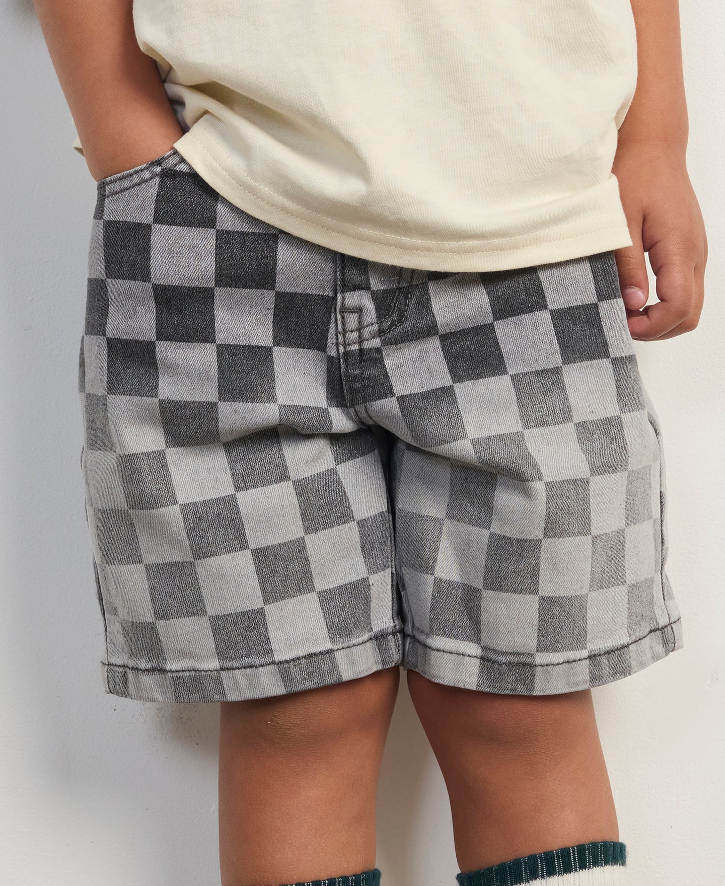 Little Kids' Printed Denim Short