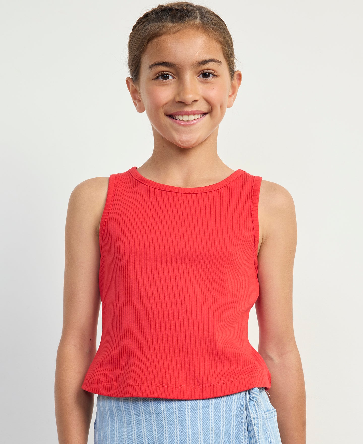 Big Kids' Plain Rib Tank