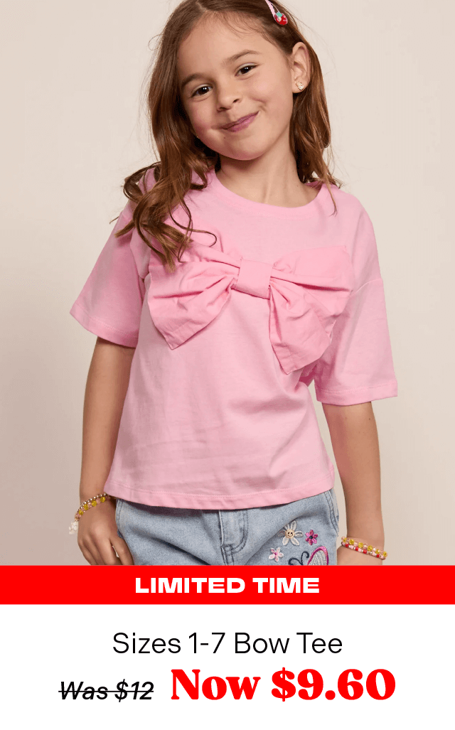 Kids Bow Tee 20% off