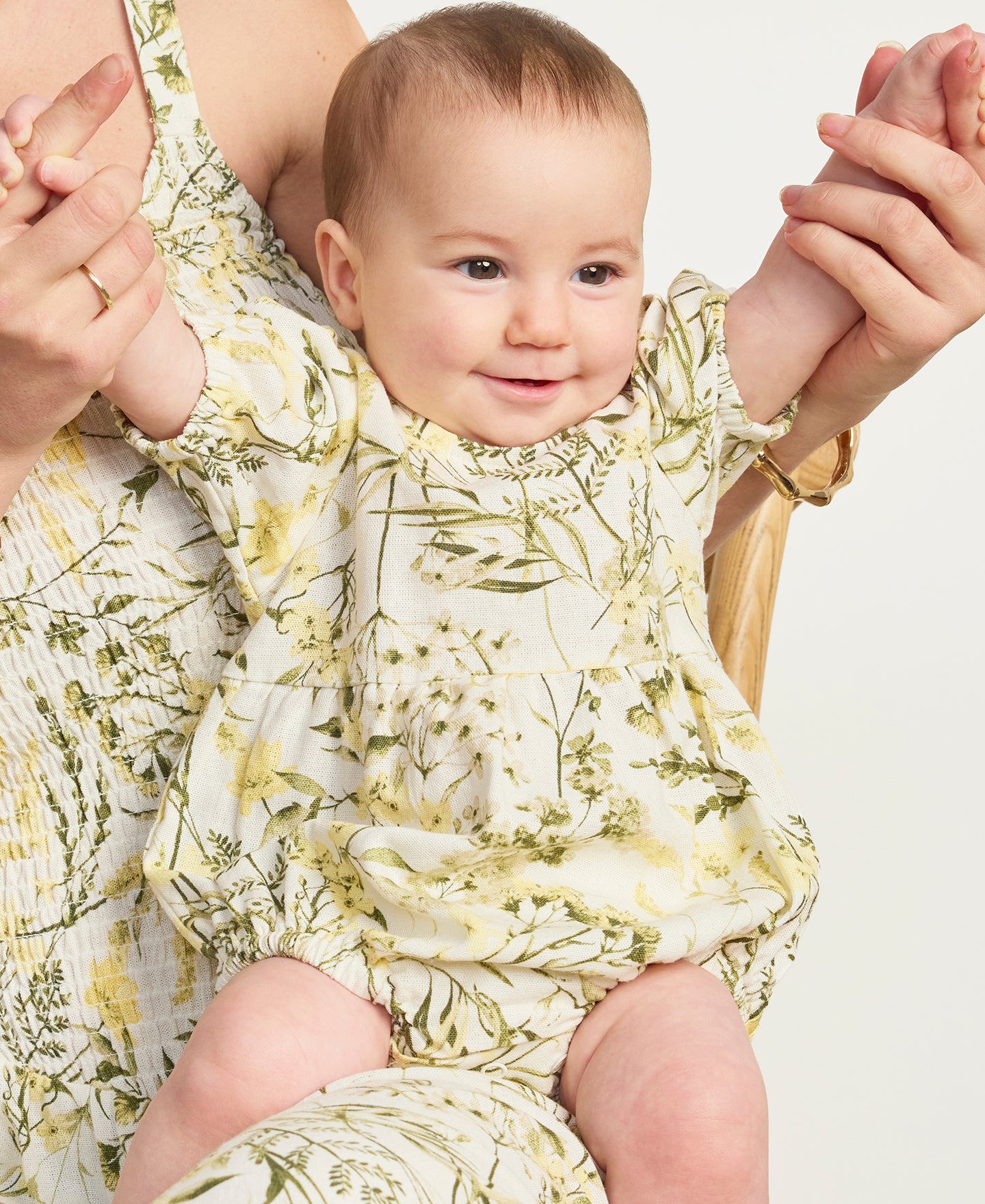 Babies' Linen Blend Mini Me Romper